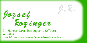 jozsef rozinger business card